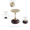 Manhattan Comfort Round End Table, 15.75 in L, Stainless Steel, Brown and Gold ET006-BR - alternate 8